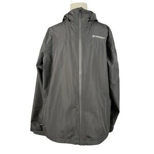 Baerskin Tactical Hooded Rain Jacket Mens XL Black Lightweight Windbreaker